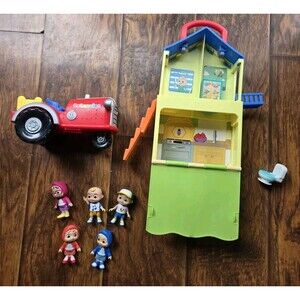 Cocomelon Toy Lot House, Tractor With Sound, 5 Figures & Toy Toilet Bundle 8pcs